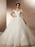 Vintage Cap Sleeve Long Wedding Dresses
