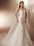 Luxury Floral Lace Mermaid Wedding Dress