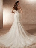 Luxury Floral Lace Mermaid Wedding Dress