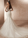 Luxury Floral Lace Mermaid Wedding Dress