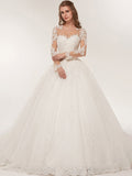 Long Sleeves Ball Gown Wedding Dresses