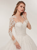 Long Sleeves Ball Gown Wedding Dresses