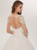 Long Sleeves Ball Gown Wedding Dresses
