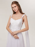 Illusion Backless Spaghetti straps Wedding Dresses