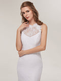 Modern Lace  Side Slit Mermaid Wedding Dresses