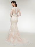 Vintage Long Sleeve Mermaid Wedding Dresses