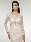 Vintage Long Sleeve Mermaid Wedding Dresses