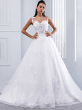 Ball Gown Illusion Wedding Dress