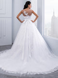 Ball Gown Illusion Wedding Dress