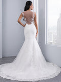 Illusion Mermaid Wedding Dress