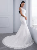 Illusion Mermaid Wedding Dress