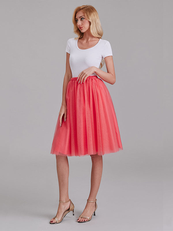 Two Pieces Round Neck Short Sleeves Tulle Short Bridesmaid Dress