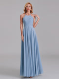 Delicate Halter Sleeveless Chiffon Pleated Bridesmaid Dress