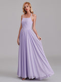 Gorgeous Halter Pleated Chiffon Long Bridesmaid Dress