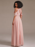Elegant Spaghetti Strap Side Slit Formal Bridesmaid Dress