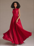 Classic Lace A Line Bridesmaid Maxi Dress