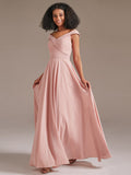 Simpe Off The Shoulder A Line Bridesmaid Dress