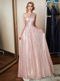 One Shoulder Sequin Bridesmaid Maxi Dresses