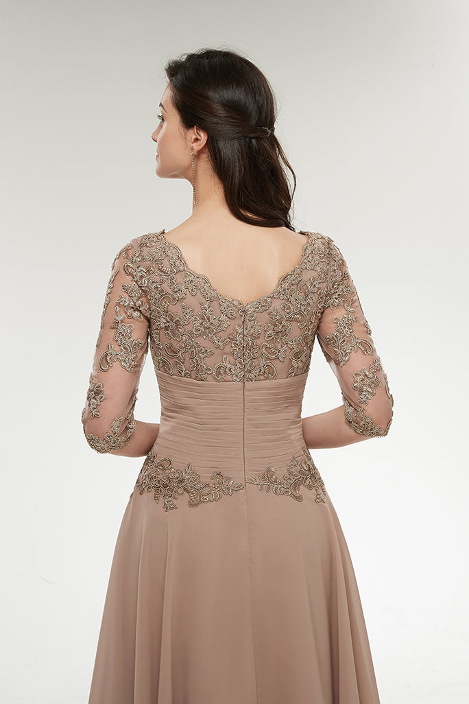 Dusty Rose Half Sleeve Mother of the Bride Dresses Loyeloy