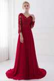 Elegant V-Neck Long Sleeve Floral Lace Mother Of The Bride Dresses